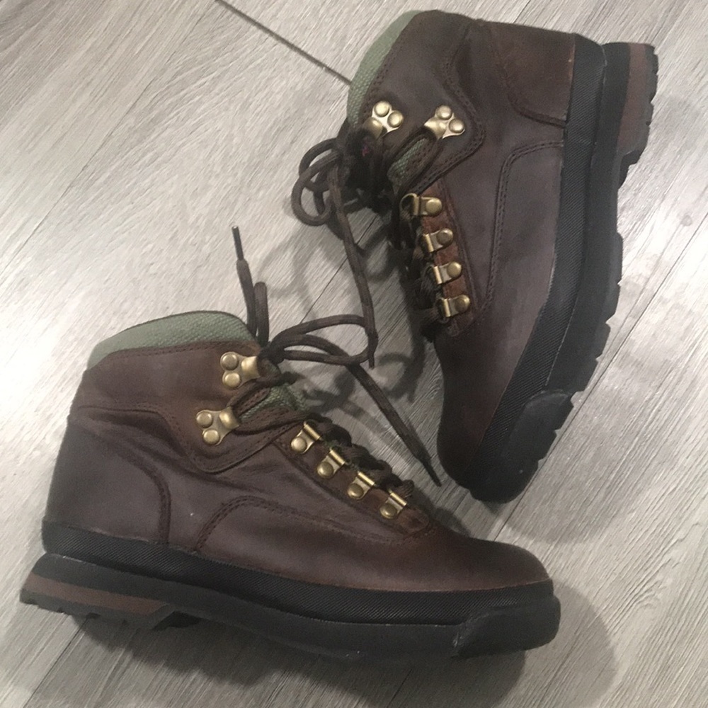 Lake of‎ the Woods Brown Leather Hiking Boots 7M
